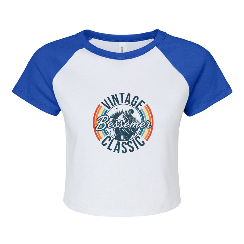 I Love Bessemer Alabama Retro Vintage Classic Limited Edition Raglan Crop Top by hardrollsjudo | Artistshot