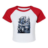 Alice & The Hookah Smoking Caterpillar Raglan Crop Top | Artistshot