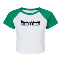 Sheffield England Uk City Skyline Silhouette Outline Sketch Tank Top Raglan Crop Top | Artistshot