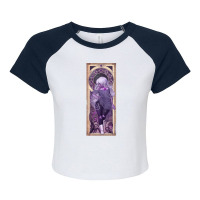 Amethyst Mucha 1 Raglan Crop Top | Artistshot