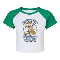 Funny Lion And King Timon Watch The Morning Breath Raglan Crop Top | Artistshot