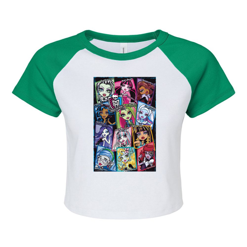 Monster High Character Classic Raglan Crop Top by cm-arts | Artistshot