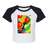 Futuristic Fruit 2 Raglan Crop Top | Artistshot