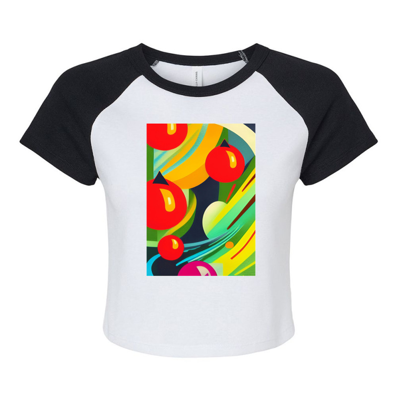 Futuristic Fruit 2 Raglan Crop Top by cm-arts | Artistshot