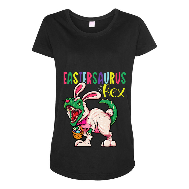 Eastersaurus Rex Dinosaur Easter Ears Easter Eggs Maternity Scoop Neck T-shirt | Artistshot