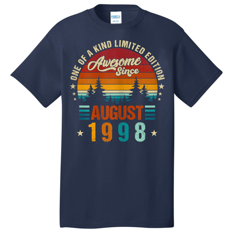 Womens Vintage 1998 Awesome Since August 1998 Limited Edition 24th T S Basic T-shirt | Artistshot