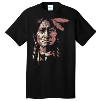 Sitting Bull Native American Chief Indian Warrior Men Women Basic T-shirt | Artistshot