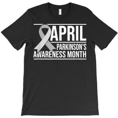 Silver Ribbon Parkinson's Awareness T Shirt T-shirt Designed By Suarez Greenantonia