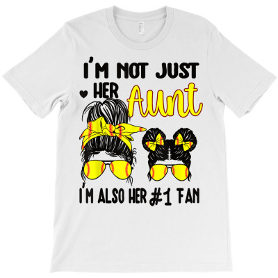 Softball Aunt Niece Fan Baseball Softball Auntie T Shirt T-shirt Designed By Suarez Greenantonia