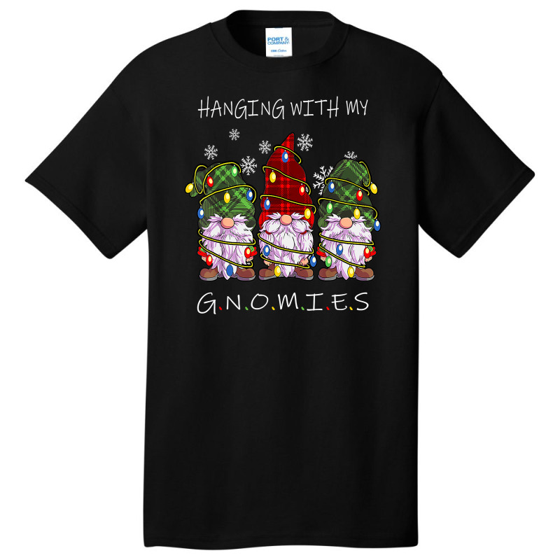 Hanging With Gnomies Gnome Christmas Xmas Buffalo Plaid Red T Shirt Basic T-shirt | Artistshot