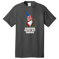 Hanging With My Gnome Garden Dabbing Gnome American Usa Flag Premium T Basic T-shirt | Artistshot