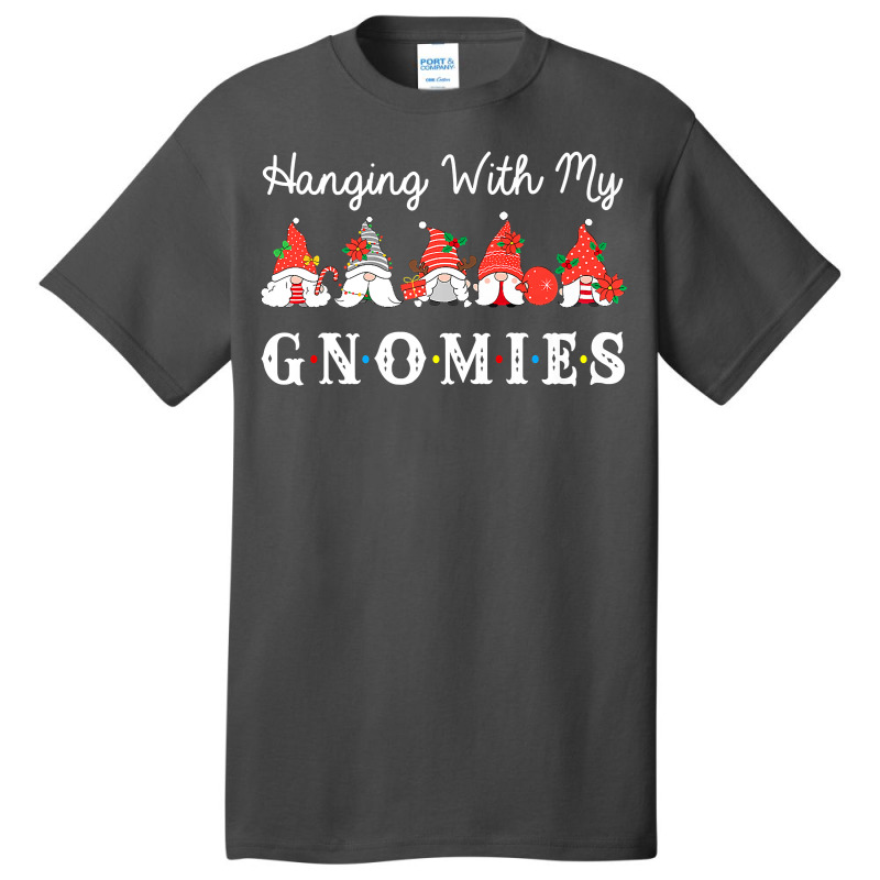 Hanging With My Gnomies Funny Gnome Friend Christmas Lights Premium T Basic T-shirt | Artistshot