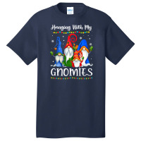 Hanging With My Gnomies Funny Gnome Xmas Lights Boys Girls T Shirt Basic T-shirt | Artistshot