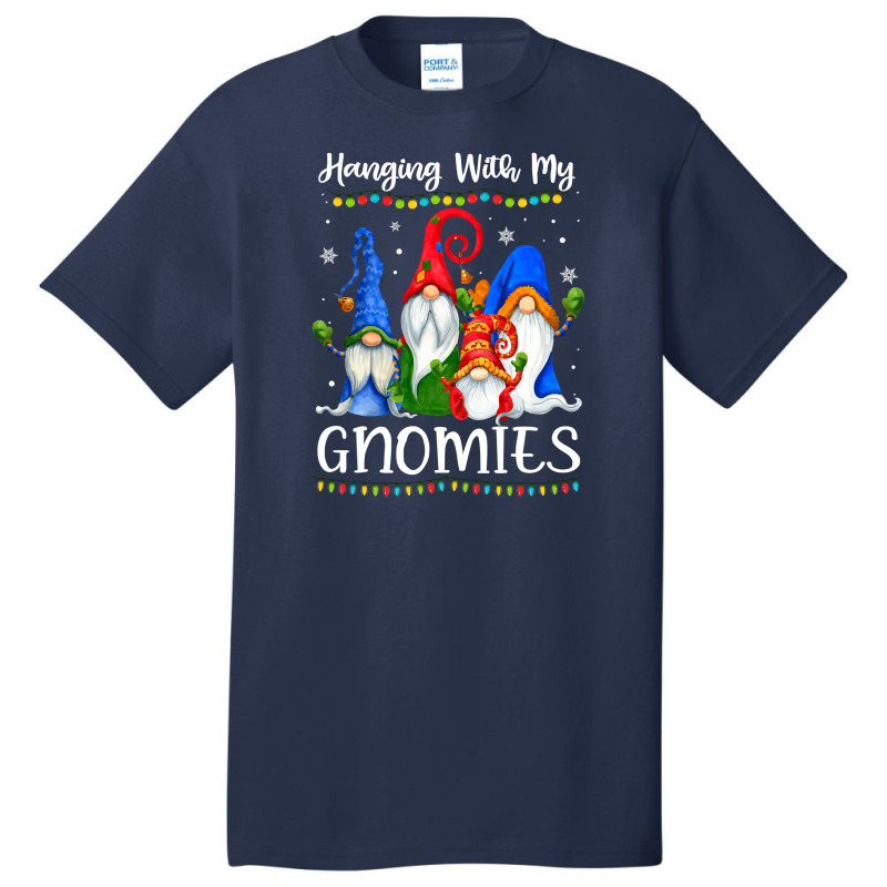 Hanging With My Gnomies Funny Gnome Xmas Lights Boys Girls T Shirt Basic T-shirt | Artistshot