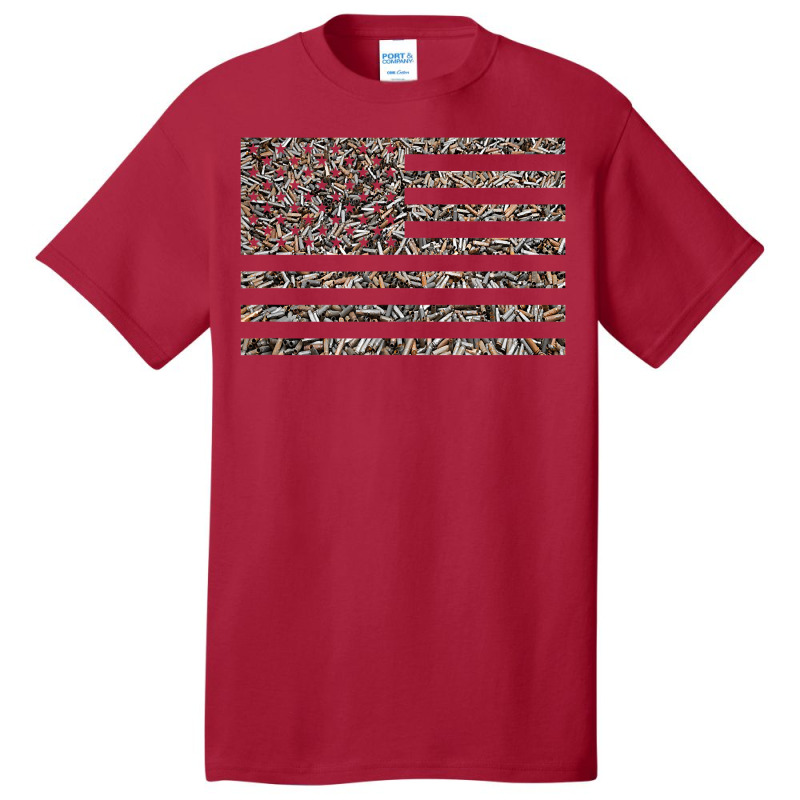 Bullet Casings American Flag  Gun Lover  Shooting Range T Shirt Basic T-shirt | Artistshot