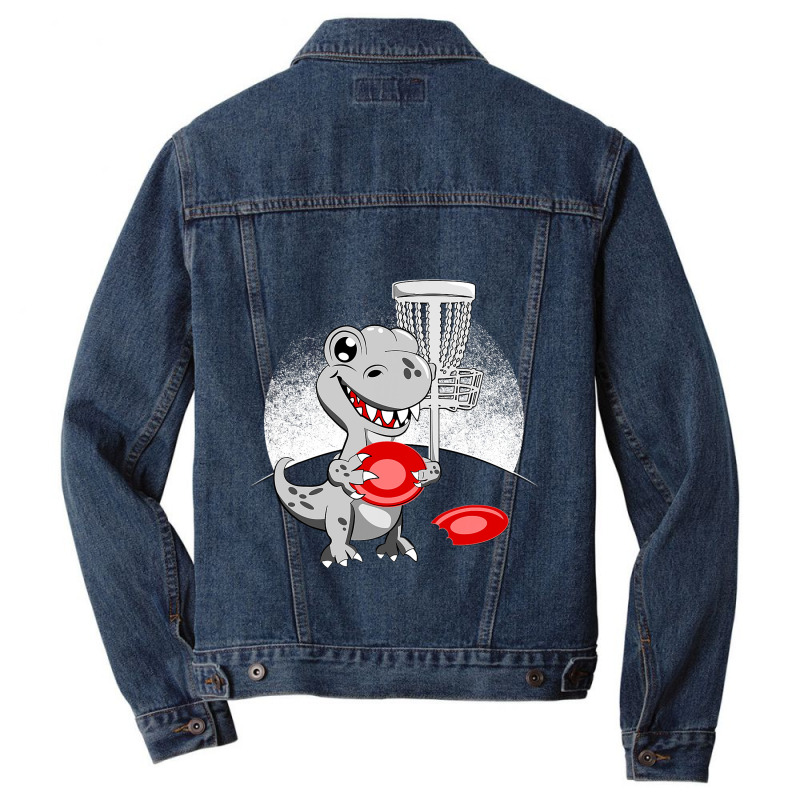 Cute Dinosaur Trex Loves Dino Disc Golf Men Denim Jacket | Artistshot