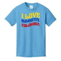 I Love Bogota Colombia Flag Map Colombian Pride Camiseta T Shirt Basic Youth T-shirt | Artistshot