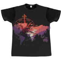 Compass Traveling Traveler Country Globe World Map Graphic T-shirt | Artistshot