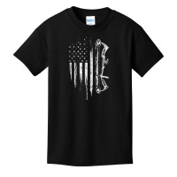 American Flag Bowhunting Bow Archery Gift For Deer Hunter T Shirt Basic Youth T-shirt | Artistshot