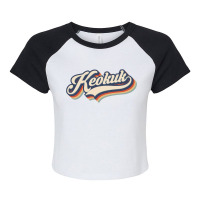 I Love Keokuk City Usa Retro Vintage Raglan Crop Top | Artistshot