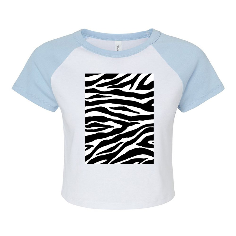 Vertical Black And White Striped Raglan Crop Top by cm-arts | Artistshot