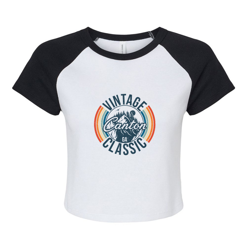 I Love Canton Georgia Retro Vintage Classic Limited Edition Raglan Crop Top | Artistshot