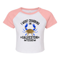 Texas Blue Crabbing Galveston Texas Crabber T Shirt Raglan Crop Top | Artistshot