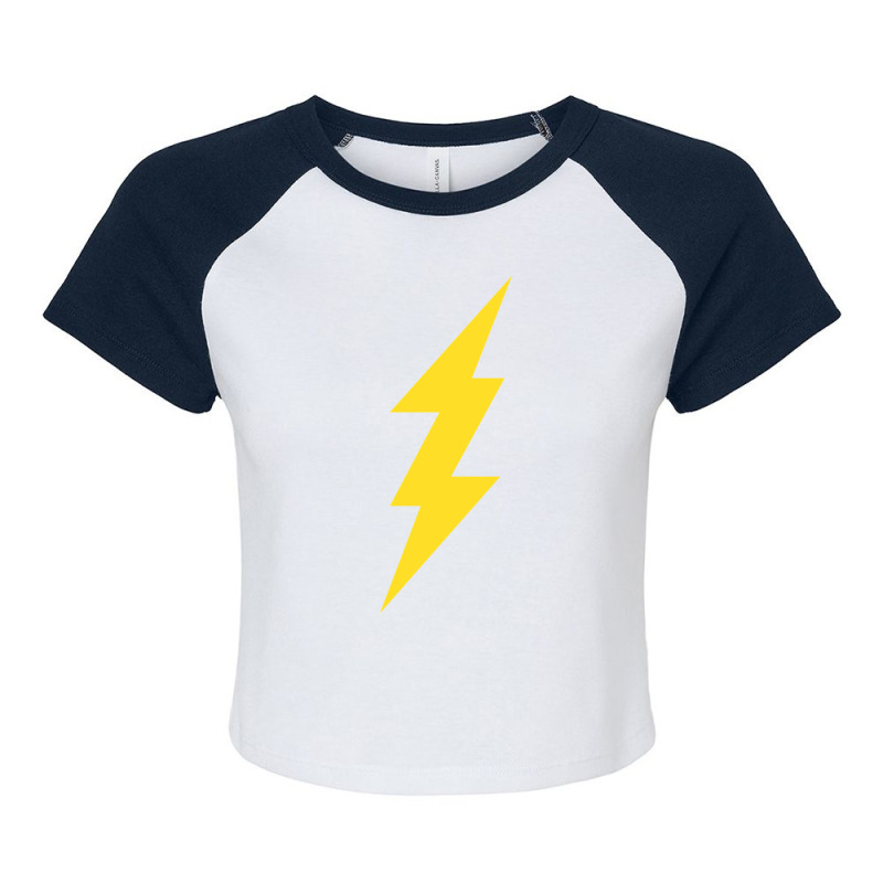 Lightning Bolt Raglan Crop Top by cm-arts | Artistshot