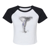 Tornado Hurricane Lightning Bolt Storm Cloud Strikes Sky Raglan Crop Top | Artistshot