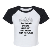 Title Track Lyrics Tickets To My Downfall Raglan Crop Top | Artistshot