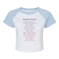 Cedar Point Timeline Raglan Crop Top | Artistshot