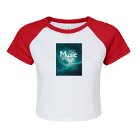 Thunder Of Music Raglan Crop Top | Artistshot