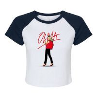 Olivia Newtonjohn  Totally Hot  Love  70s Music Raglan Crop Top | Artistshot