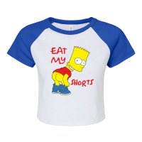 Eat My Shorts Raglan Crop Top | Artistshot