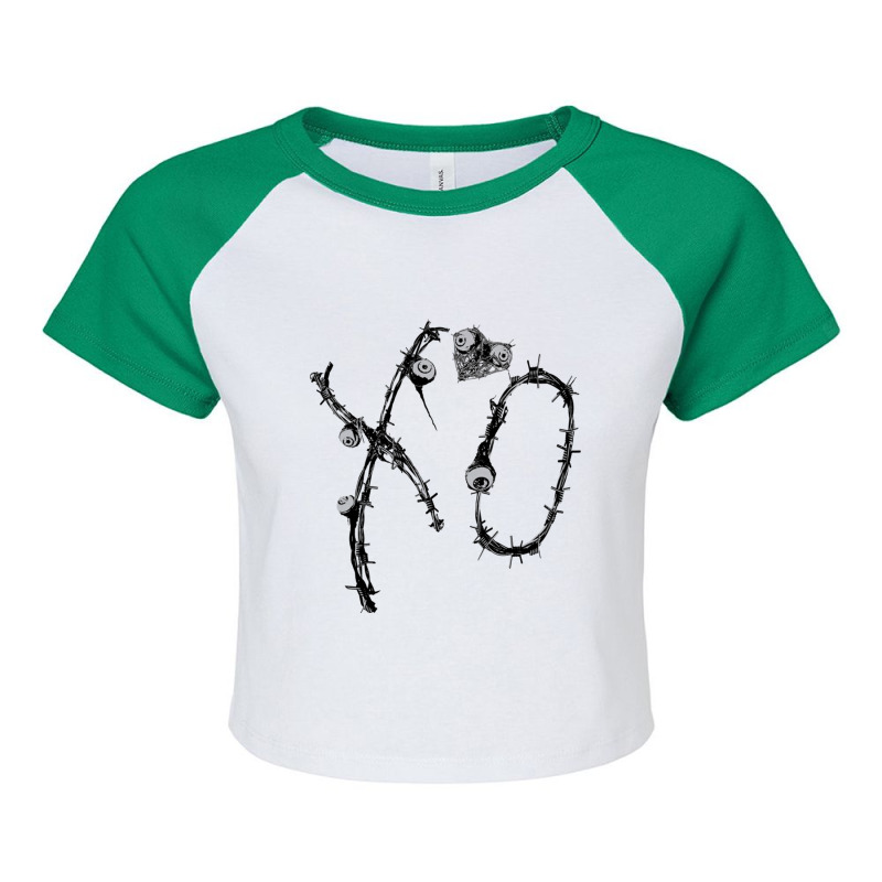 X O Merch Raglan Crop Top by novitaso | Artistshot