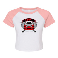 Us Army Combat Engineers Sapper Raglan Crop Top | Artistshot