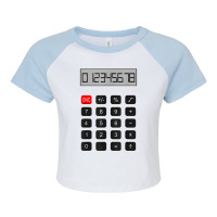 Calculator Halloween Costume Pretend I'm A Calculator T Shirt Raglan Crop Top | Artistshot