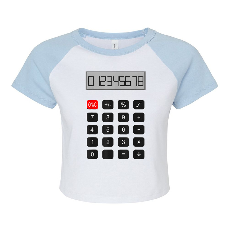 Calculator Halloween Costume Pretend I'm A Calculator T Shirt Raglan Crop Top by darelychilcoat1989 | Artistshot