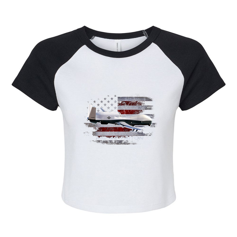 Mq 4c Triton T Shirt  Combat Veteran Veterans Day T Shirt Raglan Crop Top by cm-arts | Artistshot