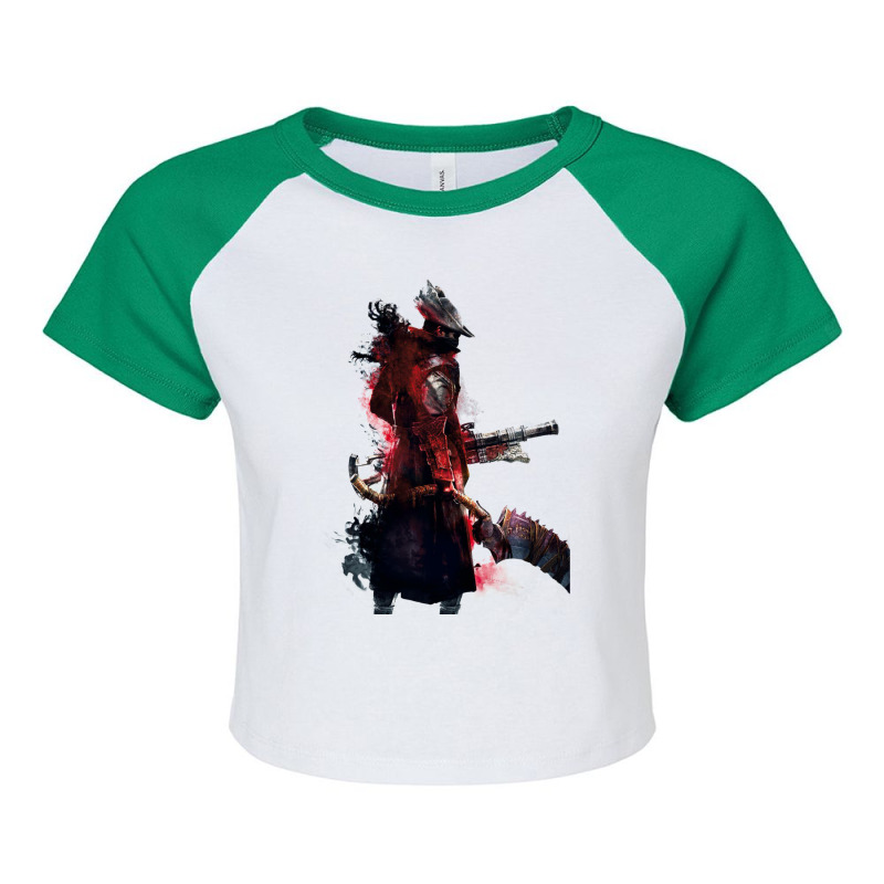 Bloodborne Hunter Print Raglan Crop Top by cm-arts | Artistshot