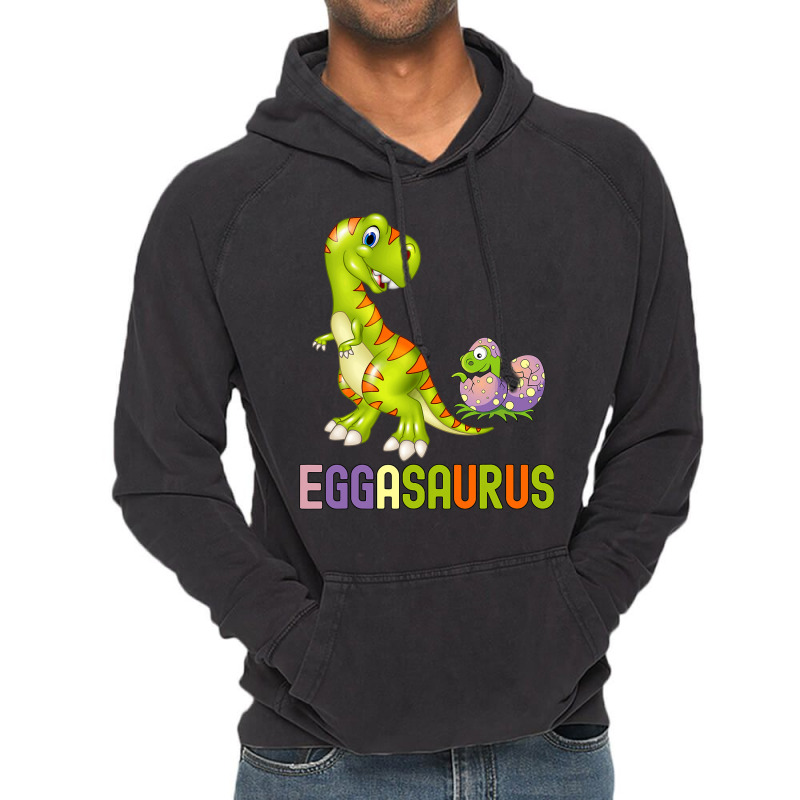 Cute Eggasaurus Stegosaurus Egg Dinosaur Happy Eas Vintage Hoodie | Artistshot