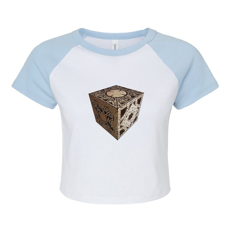 Cenobite Lament Configuration Puzzle Box Raglan Crop Top by cm-arts | Artistshot