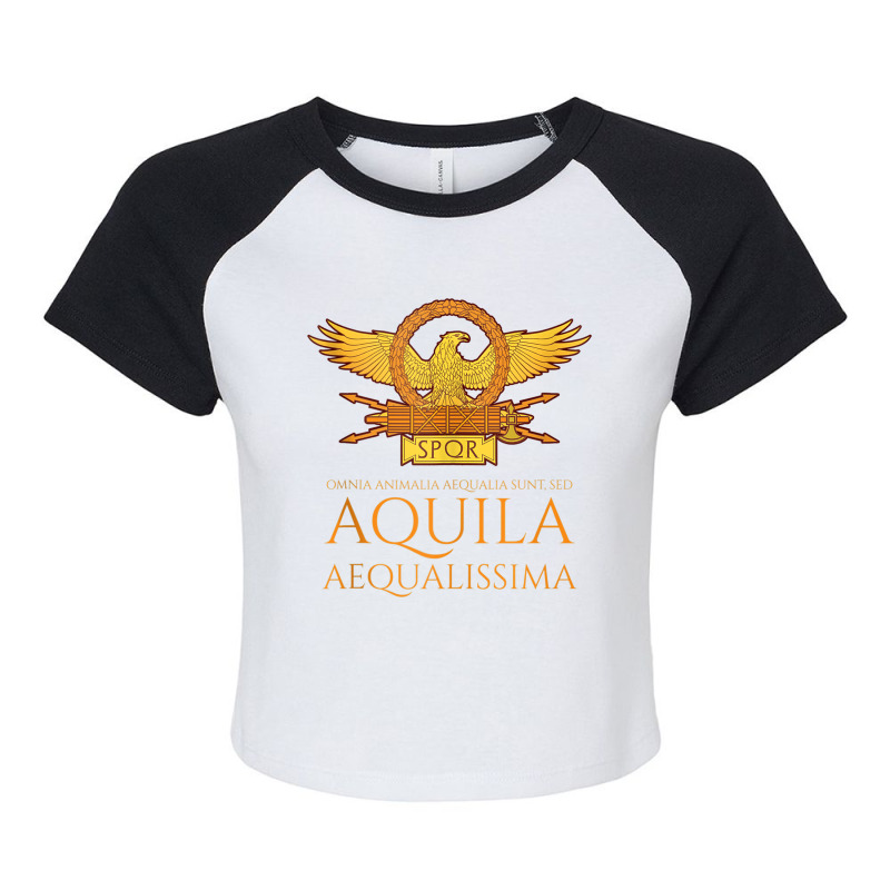 Ancient Rome   Latin Language   The Eagle Is The Most Equal Tank Top Raglan Crop Top by cm-arts | Artistshot