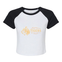 Walking Tigers Raglan Crop Top | Artistshot