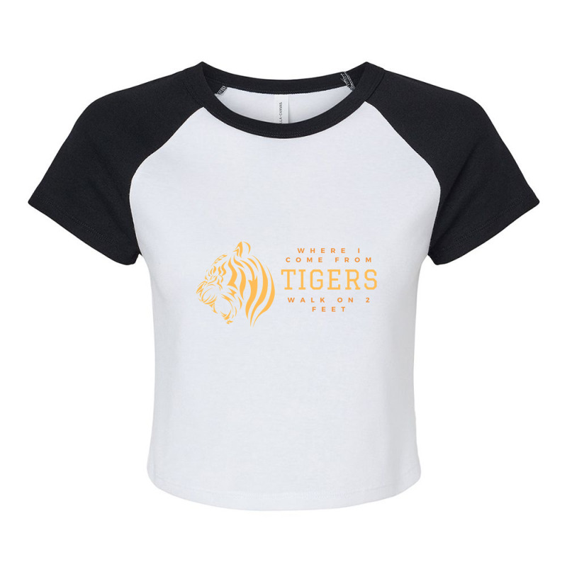 Walking Tigers Raglan Crop Top by cm-arts | Artistshot