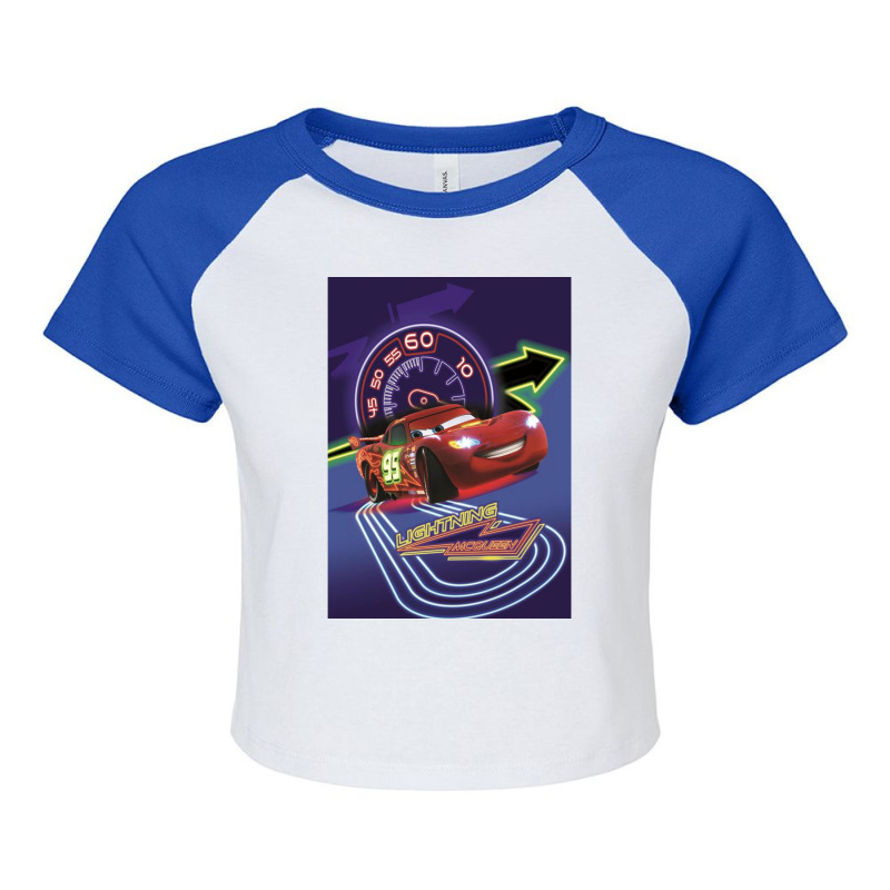 Lightning Mcqueen Raglan Crop Top by cm-arts | Artistshot