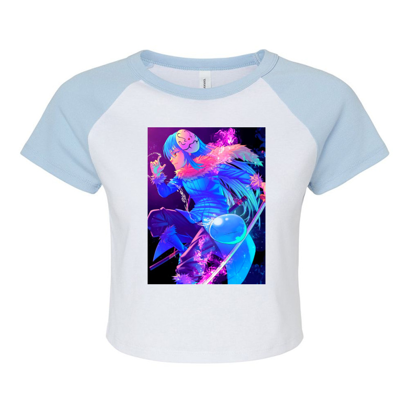 Rimuru Sword Art   -that Time I Got Reincarnated As A Slime Raglan Crop Top by cm-arts | Artistshot