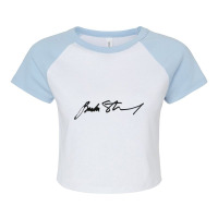 Barbra Streisand Verified Autograph © 2010, Michael Roman Raglan Crop Top | Artistshot