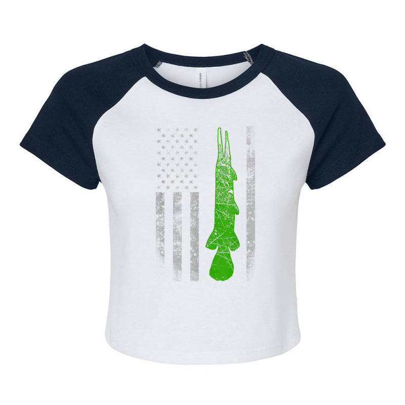 Alligator Gar Flag Alligator Gar Fishing Raglan Crop Top by SorenKim | Artistshot