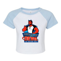 Friends Of The Devil Raglan Crop Top | Artistshot